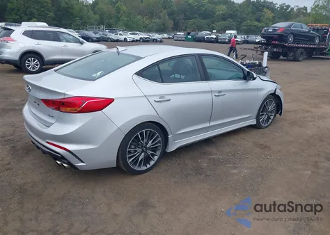 2018 Hyundai Elantra Sport из США, поврежденный, VIN KMHD04LB7JU681320